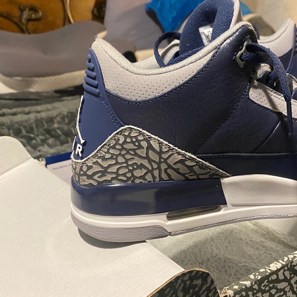 Jordan Air Jordan 3 Retro Midnight Navy/White - Picture 10 of 12